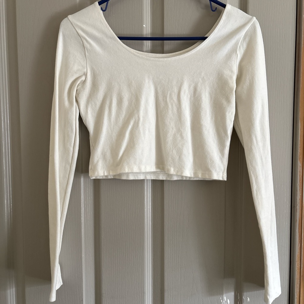 Brandy Melville Cream Long Sleeve Top